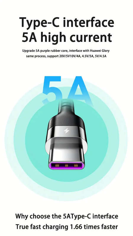 Fast Charger Cable USB to USB Type-C Stretchable **LOCAL STOCK**