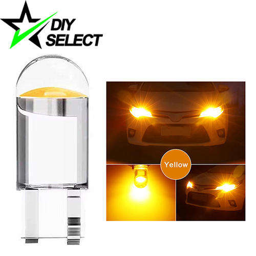 Car Led T10 Bulb Yellow / Amber Clear Housing 12V DC **LOCAL STOCK**