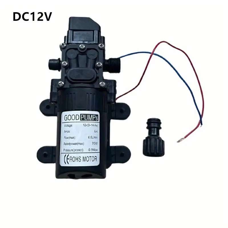 12V Pump High Pressure Diaphragm 6L/min 70W Auto on off with Hosetail **LOCAL STOCK**