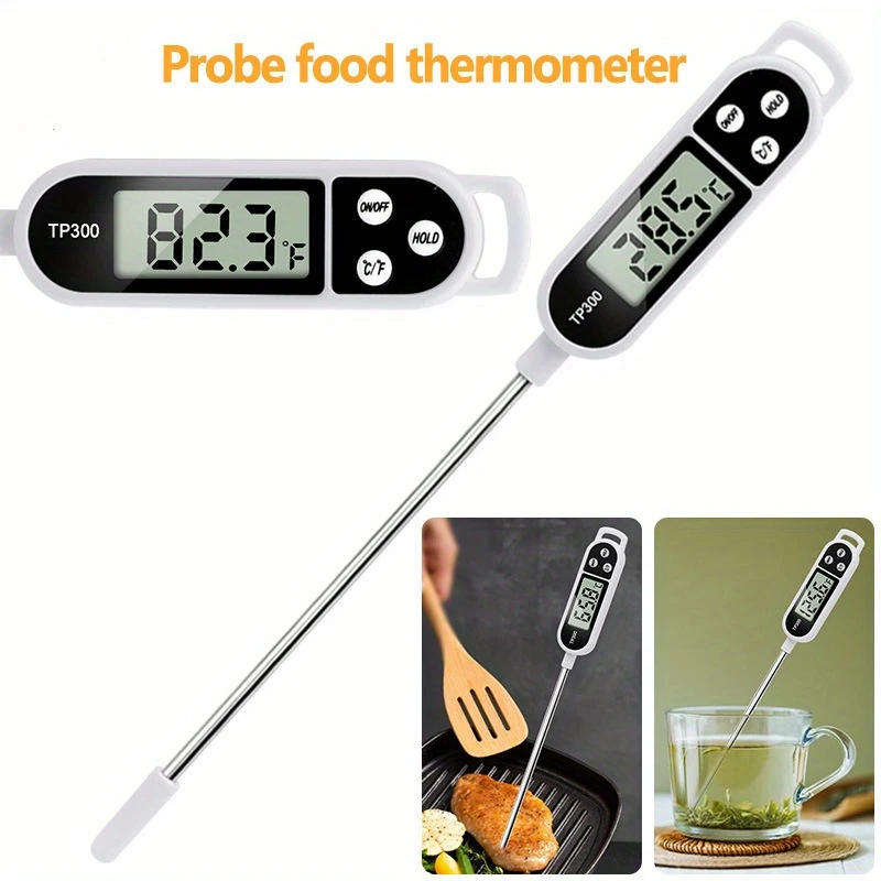 Digital Thermometer Metal Probe Heat Gauge for Food/Liquid PT300 **LOCAL STOCK**