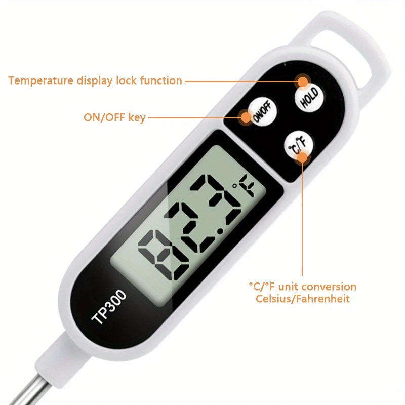 Digital Thermometer Metal Probe Heat Gauge for Food/Liquid PT300 **LOCAL STOCK**