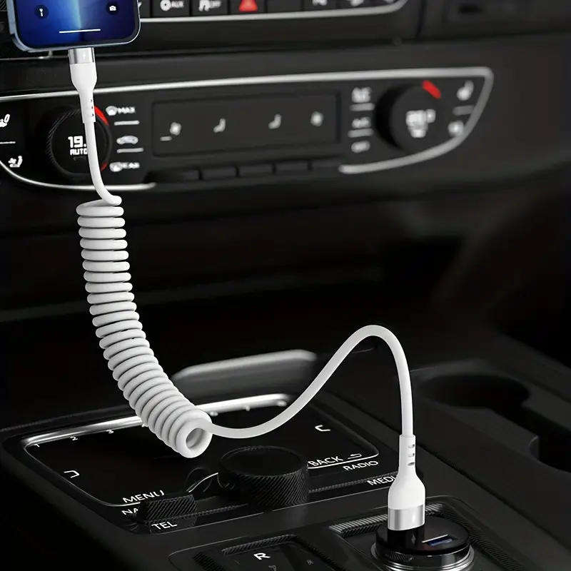 Fast Charger Cable USB to USB Type-C Stretchable **LOCAL STOCK**