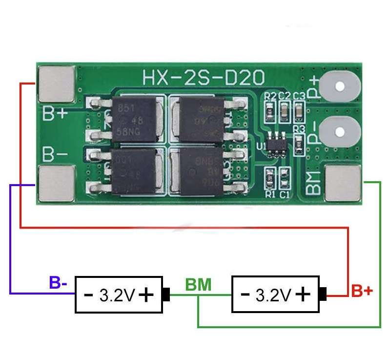 Battery LiFePO4 Protection Board 2s 13A **LOCAL STOCK**