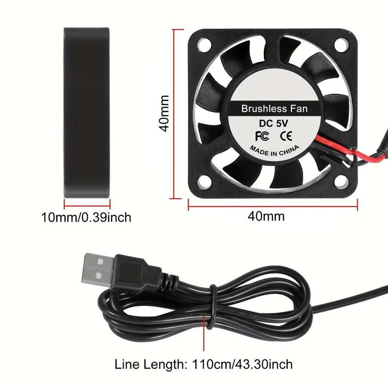 Fan Cooling 40mm x 10mm 5V DC USB **LOCAL STOCK**