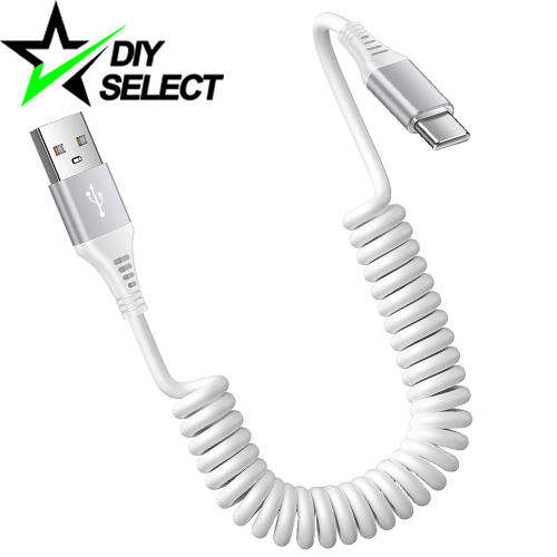 Fast Charger Cable USB to USB Type-C Stretchable **LOCAL STOCK**