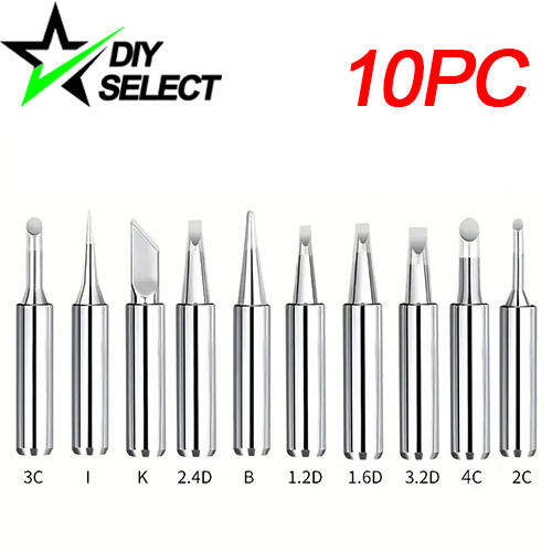 Solder Iron Tip Set 900M Silver 10pcs **LOCAL STOCK**