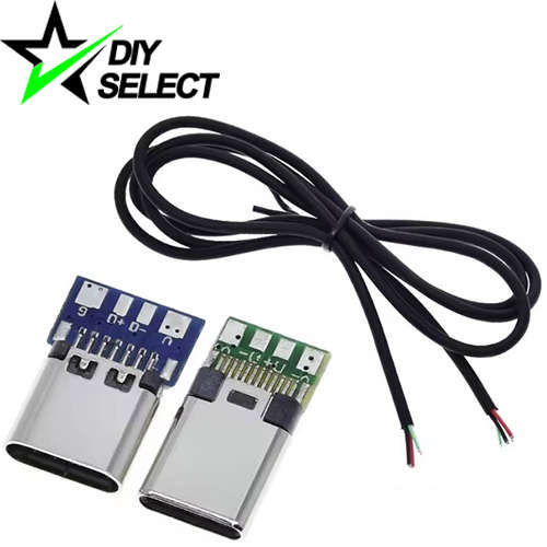 Connector Type C USB 3.1 Fast Charge Male + Female PCB DIY Kit **LOCAL STOCK**