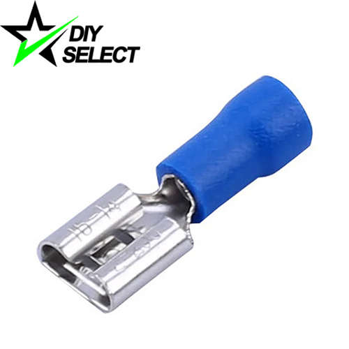 Connector Crimp Spade 6.3mm Female Blue **LOCAL STOCK**