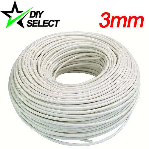 Wire Sleeving Glass Fiber High Temp 400deg Flame Retardant White 3mm  **LOCAL STOCK**