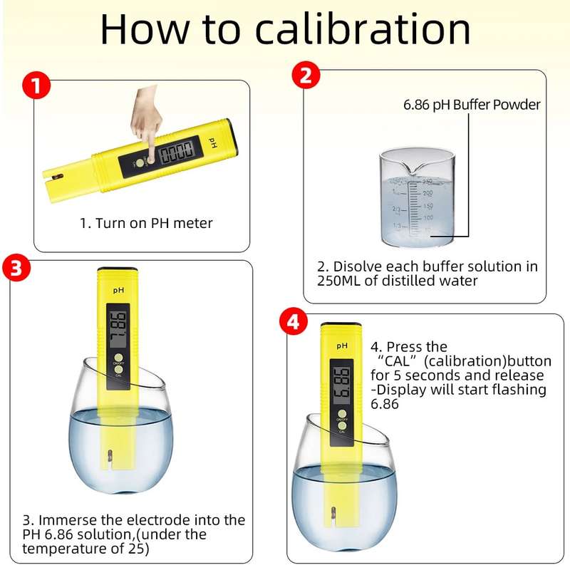 PH Meter Tester Digital + 3pcs Buffer Powder + 1x Clear Holder + 2x Batteries **LOCAL STOCK**