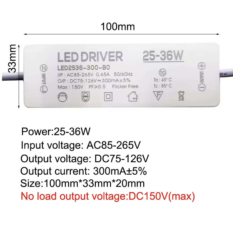 LED Driver 1W for (25 to 36 Leds) 300mA **LOCAL STOCK**