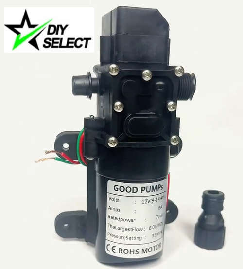 12V Pump High Pressure Diaphragm 6L/min 70W Auto on off with Hosetail **LOCAL STOCK**
