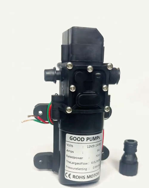 12V Pump High Pressure Diaphragm 6L/min 70W Auto on off with Hosetail **LOCAL STOCK**