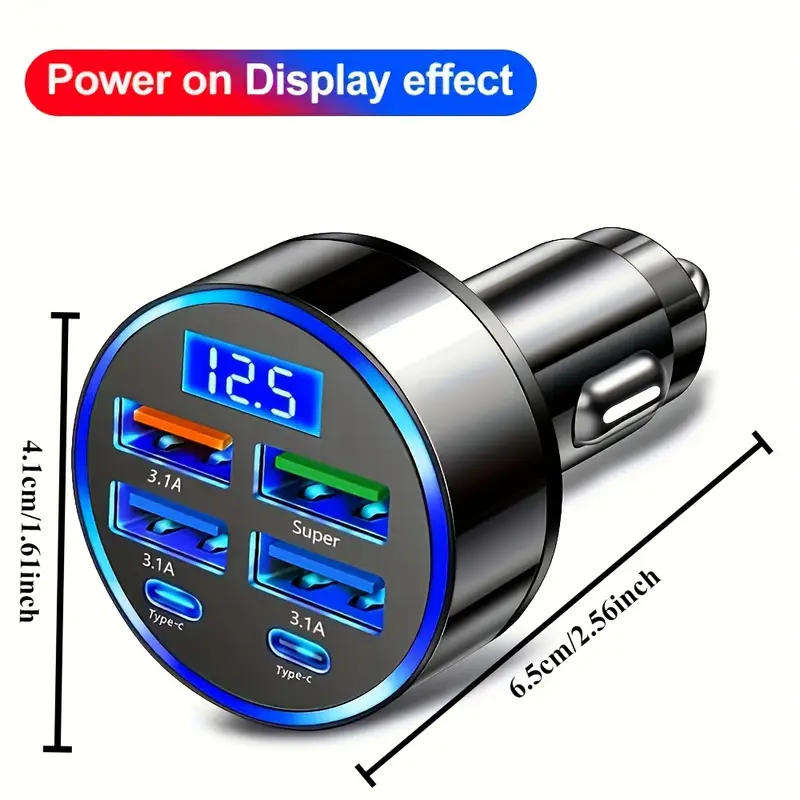 Car Charger 12/24V to 5V Super Fast Charge with Digital Display **LOCAL STOCK**