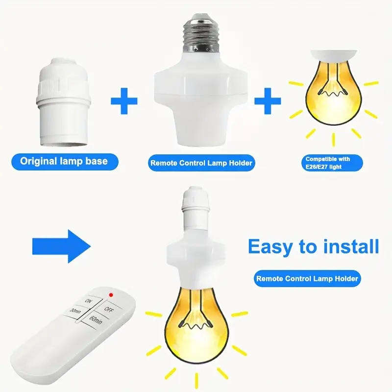 Controller Light Socket E27 + Remote 433Mhz with Timer  **LOCAL STOCK**