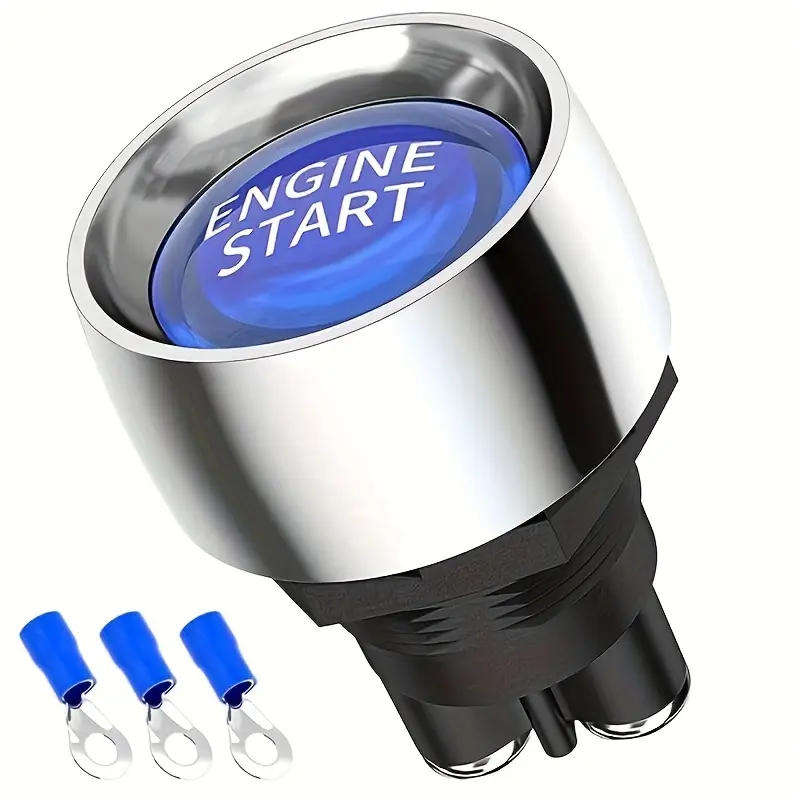 Switch Engine Starter Ignition Switch Blue 12V 50A 3 Pin SPST Momentary On/Off **LOCAL STOCK**