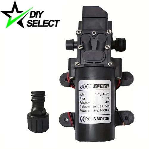 12V Pump High Pressure Diaphragm 6L/min 70W Auto on off with Hosetail **LOCAL STOCK**