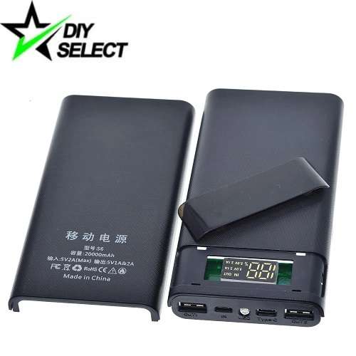 Battery 18650 (6pc) Power Bank Charger Black **LOCAL STOCK**