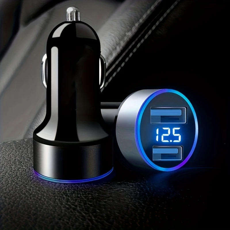 Car Charger 12V to 5V Twin USB Port with Voltage Display **LOCAL STOCK**