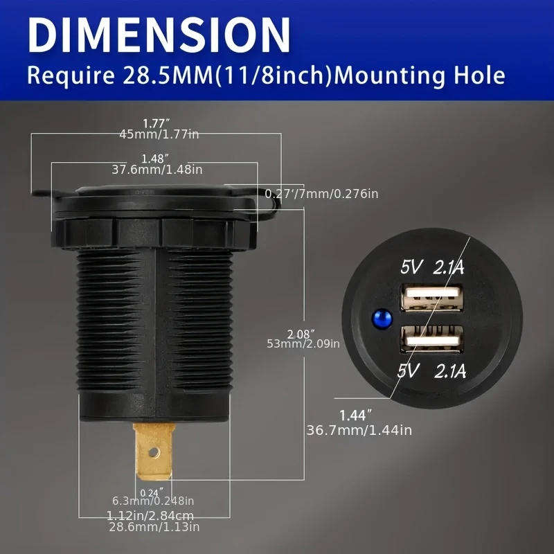 Car Charger 12V-24V DC to 5V 2.1A 2x USB **LOCAL STOCK**