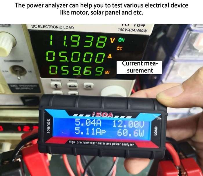 Volt Meter Amp Watt Meter Power Analyzer DC 60V 150A **LOCAL STOCK**