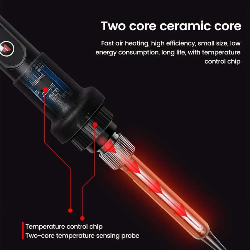 Soldering Iron 220V AC 80W Adjustable with LCD Display **LOCAL STOCK**