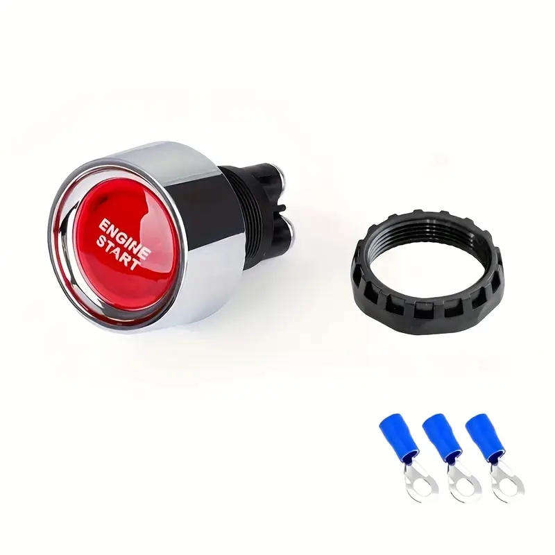 Switch Engine Starter Ignition Switch Red 12V 50A 3 Pin SPST Momentary On/Off **LOCAL STOCK**