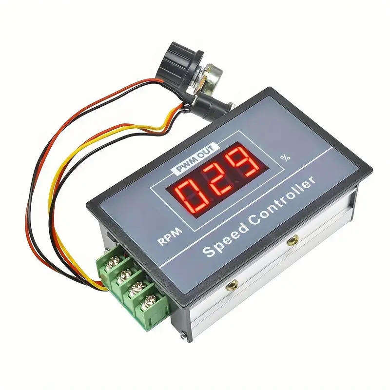 Motor Speed Controller PWM 6-60V DC 30A + Display Box + On/Off Button **LOCAL STOCK**