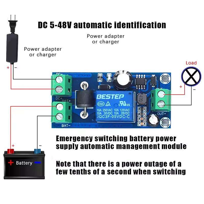 Power Failure Automatic Backup Power Transfer Change Over Switch DC 5V-48V 10A **LOCAL STOCK**