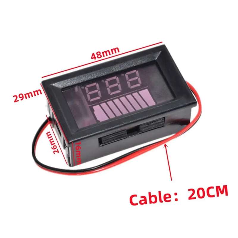 Voltmeter DC 12V, 24V, 36V, 48V, 60V (Auto Sensing) with Adjustable Voltage Screw **LOCAL STOCK**