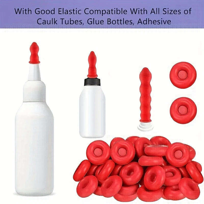 Silicon Tube Red Rubber Cap for Caulking Gun (Prevent Product Hardening) **LOCAL STOCK**