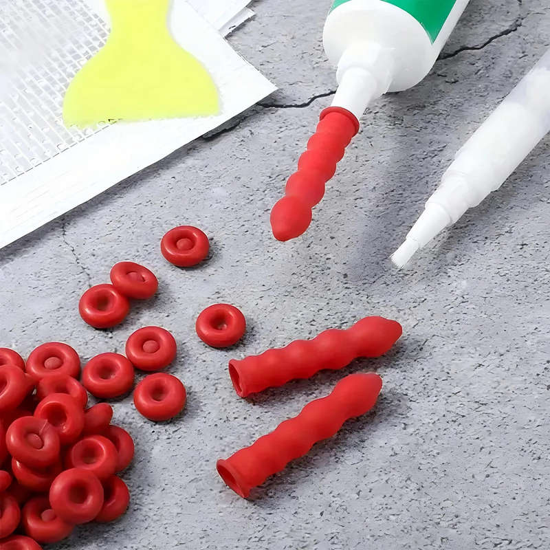Silicon Tube Red Rubber Cap for Caulking Gun (Prevent Product Hardening) **LOCAL STOCK**