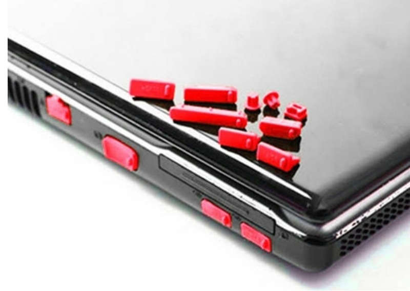 1 Set 25-Piece Laptop & Phone Port Dust Plug Set  Multi Colours