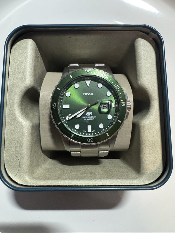 Fossil Men's Blue Dive Three-Hand Date, Stainless Steel Watch - FS6033