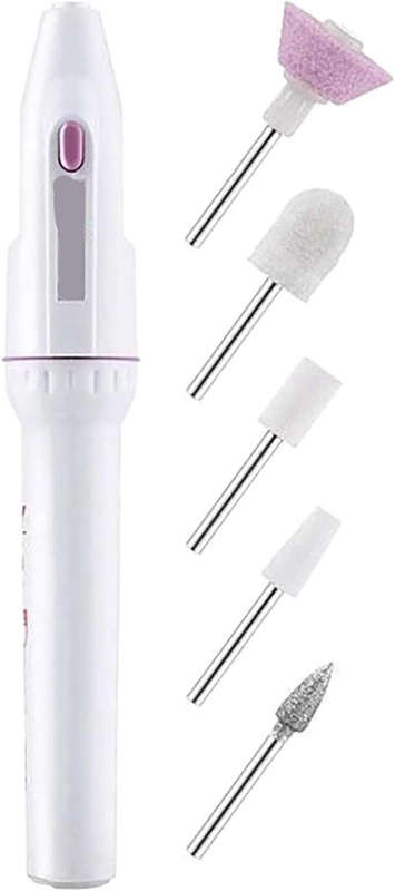 Electric Nail Grinder Set  5-in-1 Manicure Pen with Sharpeners & Cleaning Brush