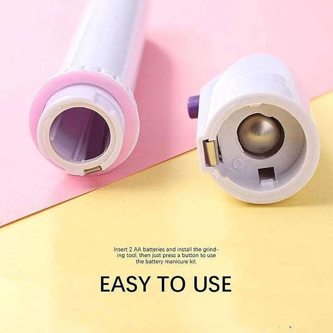 Electric Nail Grinder Set  5-in-1 Manicure Pen with Sharpeners & Cleaning Brush