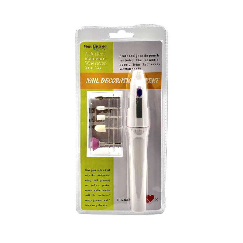 Electric Nail Grinder Set  5-in-1 Manicure Pen with Sharpeners & Cleaning Brush