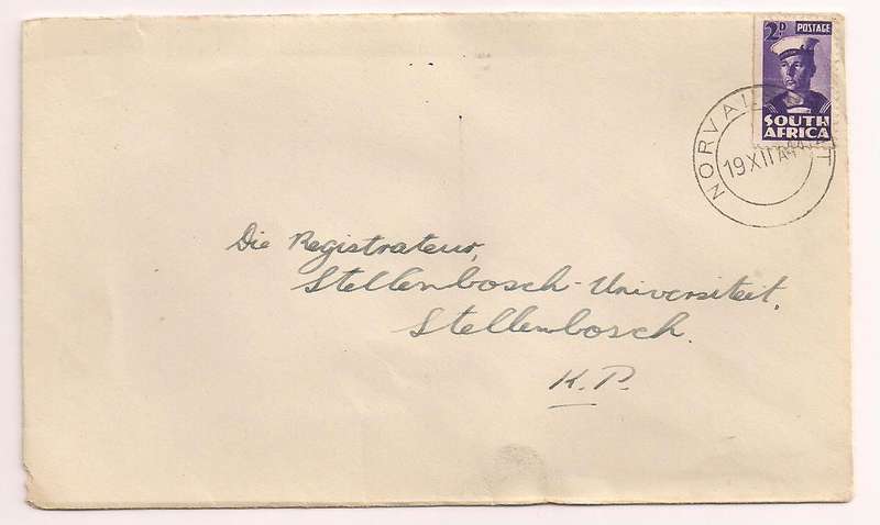 South Africa 1944 Bantam cover - NORVALSPONT