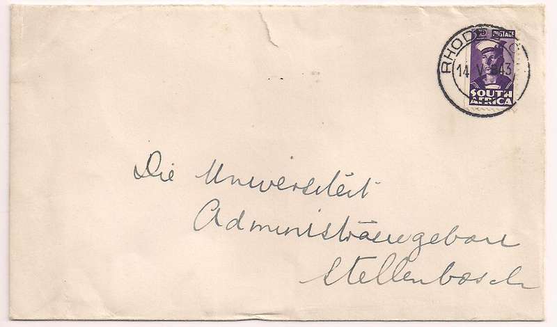 South Africa 1943 Bantam cover  RHODES C-K