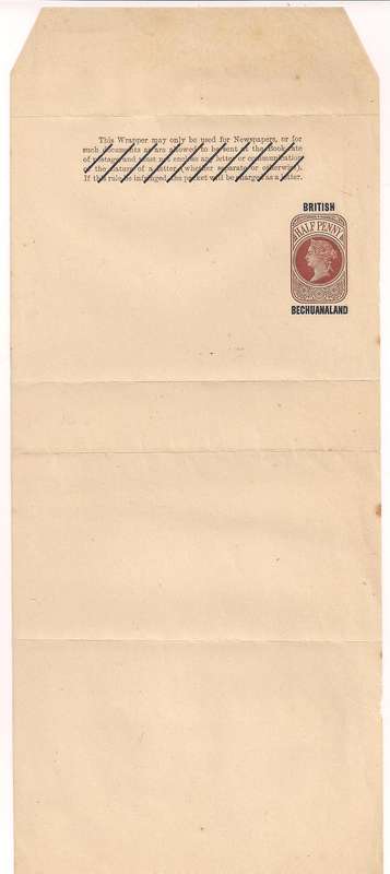 Bechuanaland 1886 ½d Postal Stat Wrapper British Bechuanaland