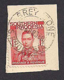 S. Rhodesia 1938 Postmark: Greystone