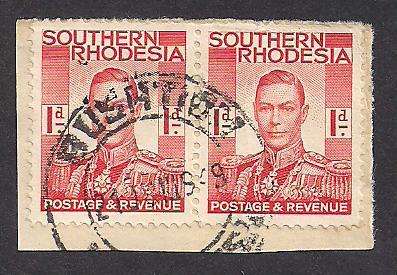S. Rhodesia 1949 Postmark: Bush Tick