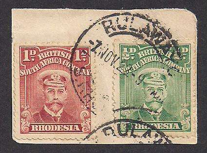 Rhodesia (BSAC) 1922 Postmark: Rulawayo