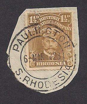 Rhodesia (BSAC) 1923 Postmark: Paulington