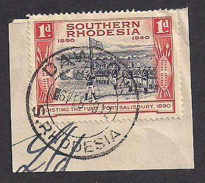 S. Rhodesia 1942 Postmark: Dawsons