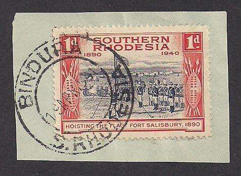 S. Rhodesia 1941 Postmark: Bindura