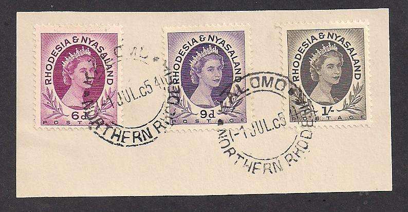Rhodesia & Nyasaland 1954 Postmark: Kalomo / NR