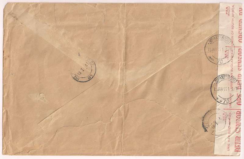 Mozambique: 1943 Official Cover, Reg + Censored