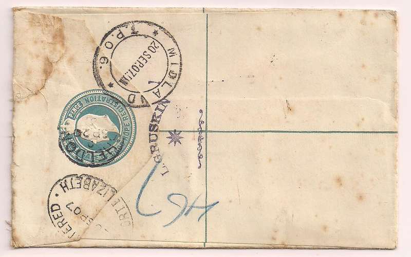 Cape of Good Hope:  KEVII reg envelope used 1907