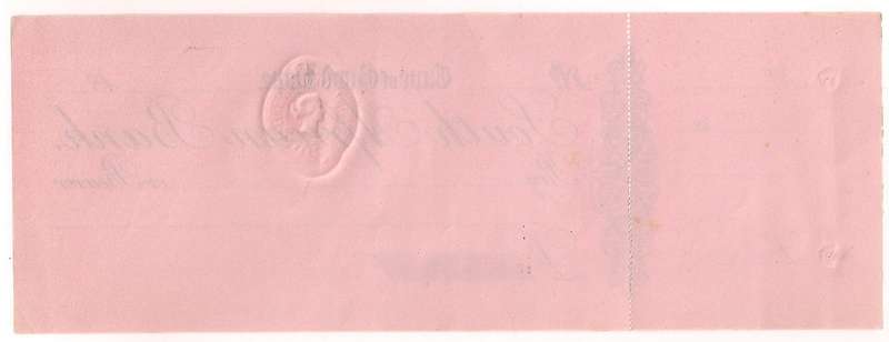 Cape of Good Hope Revenue: Embossed QV 1d Cheque